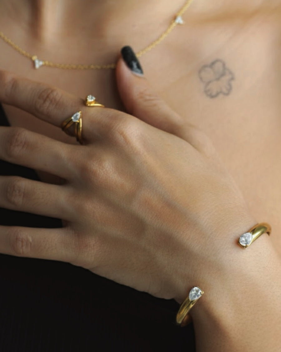 Double Teardrop Cuff