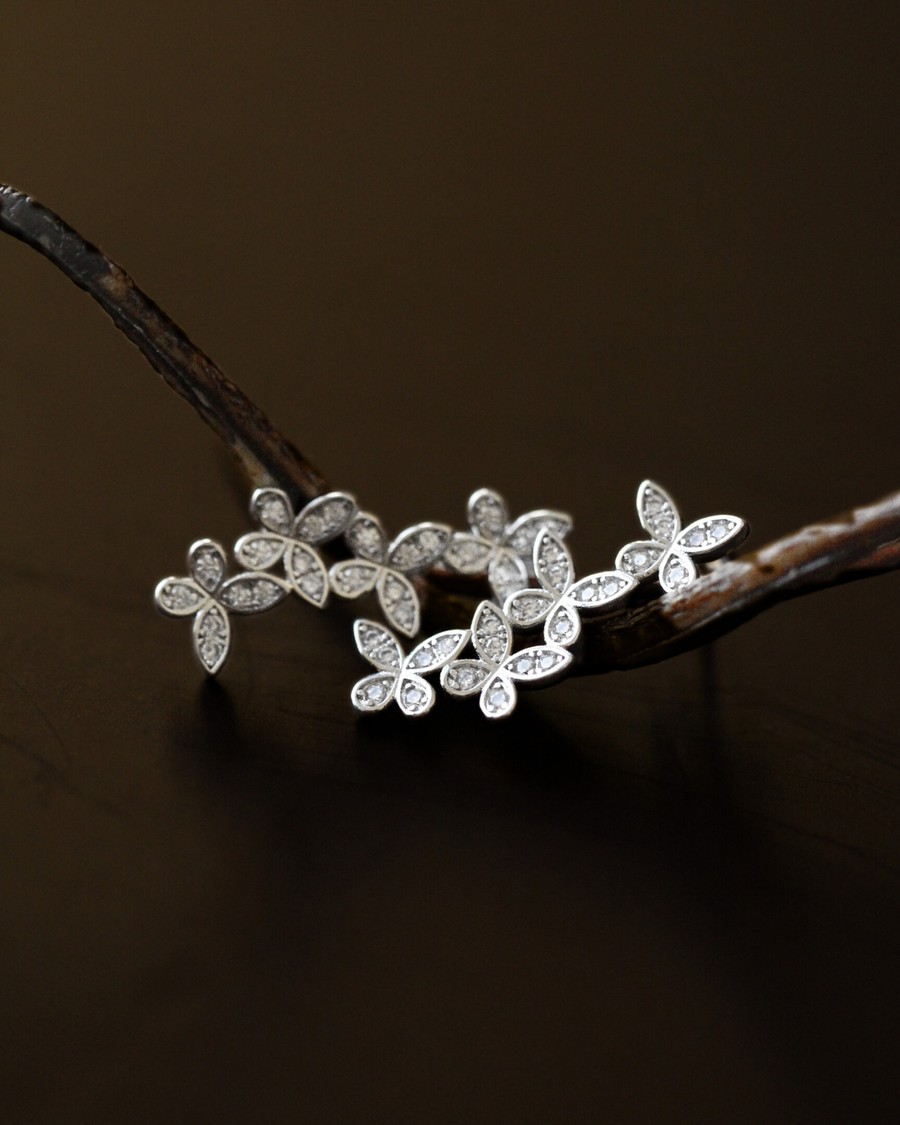 Butterfly Vine Ear Cuff Earrings