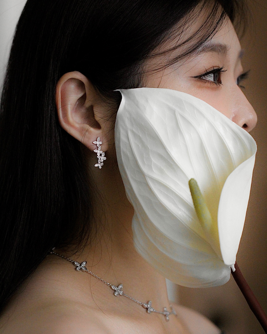 Butterfly Vine Ear Cuff Earrings