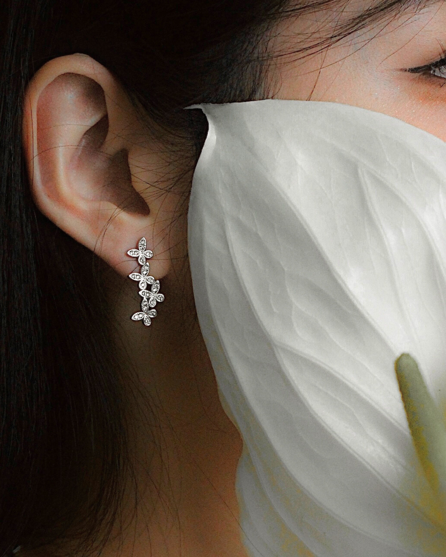 Butterfly Vine Ear Cuff Earrings