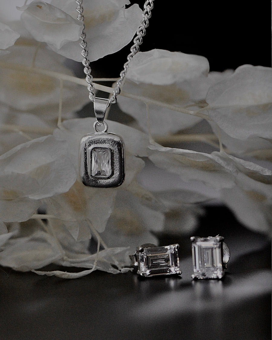 Sofie Emerald Cut Pendant