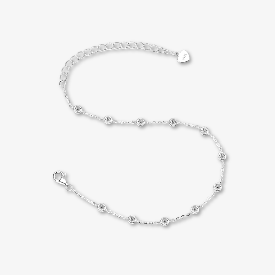 Tiny Button Moissanite Bracelet