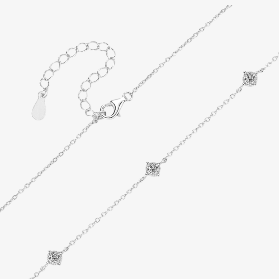 Dotted Diamond Chain Necklace