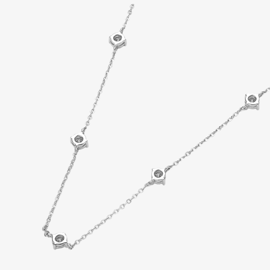 Dotted Diamond Chain Necklace