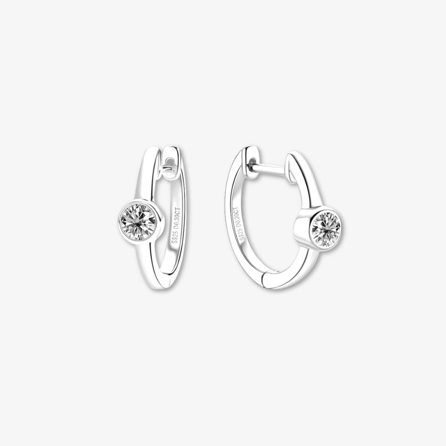 Dotted Diamond Hoops