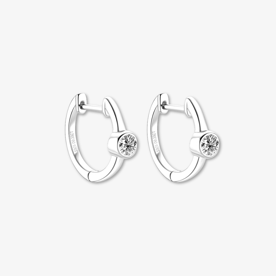 Dotted Diamond Hoops