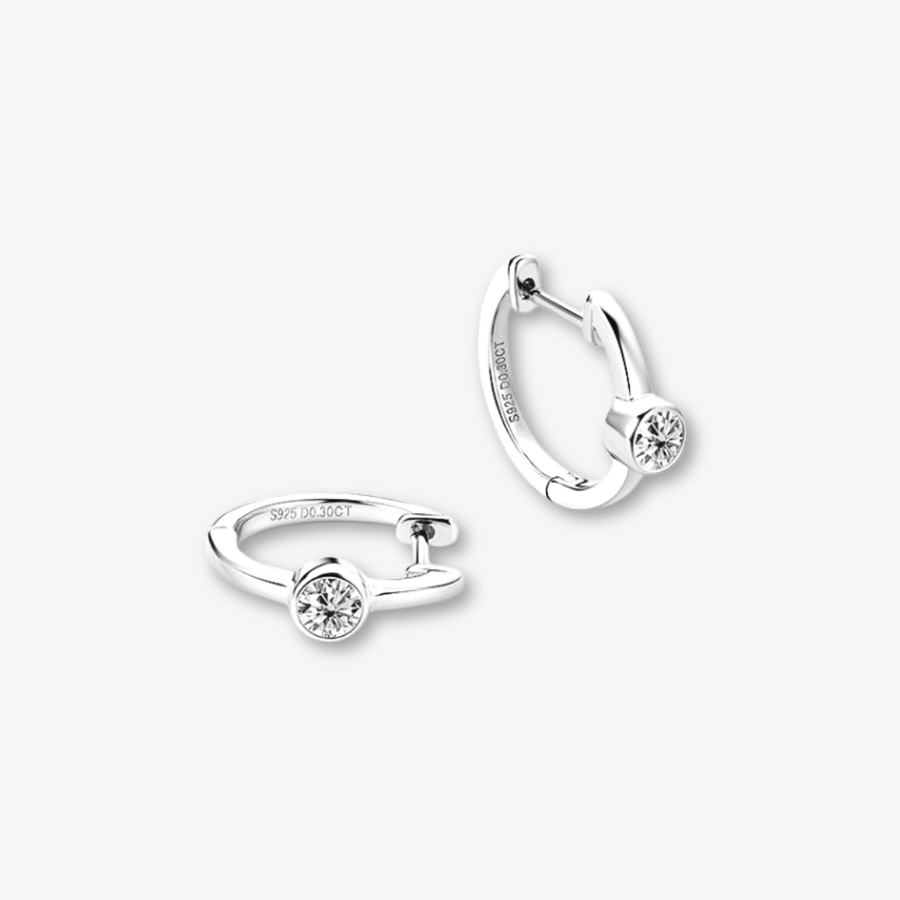 Dotted Diamond Hoops