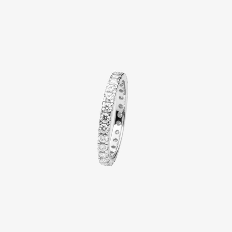 French Pave Eternity Band 2mm