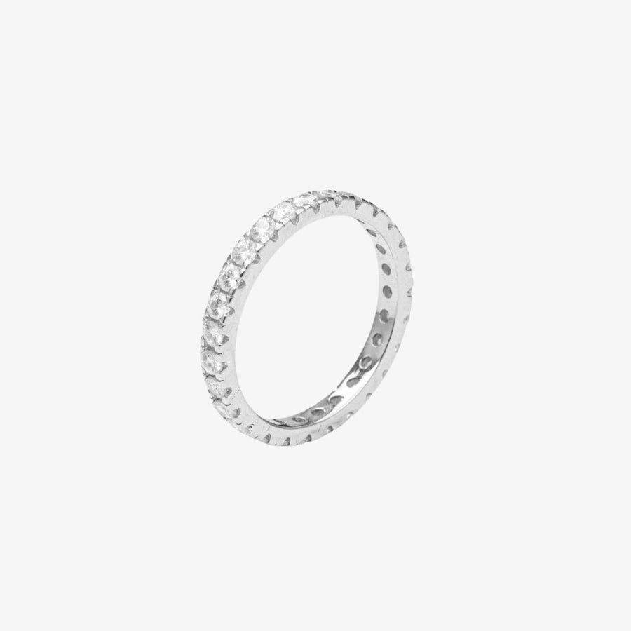 French Pave Eternity Band 2mm