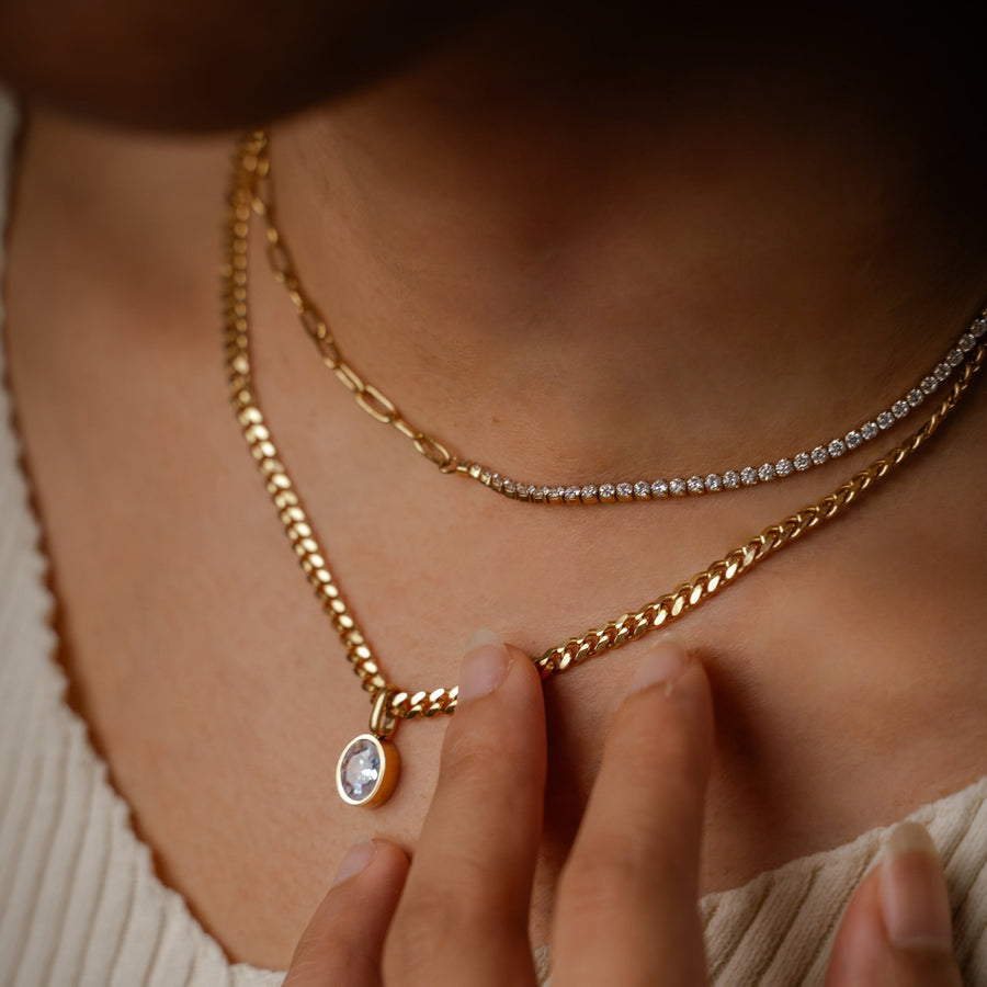 Diamante Link Chain Necklace