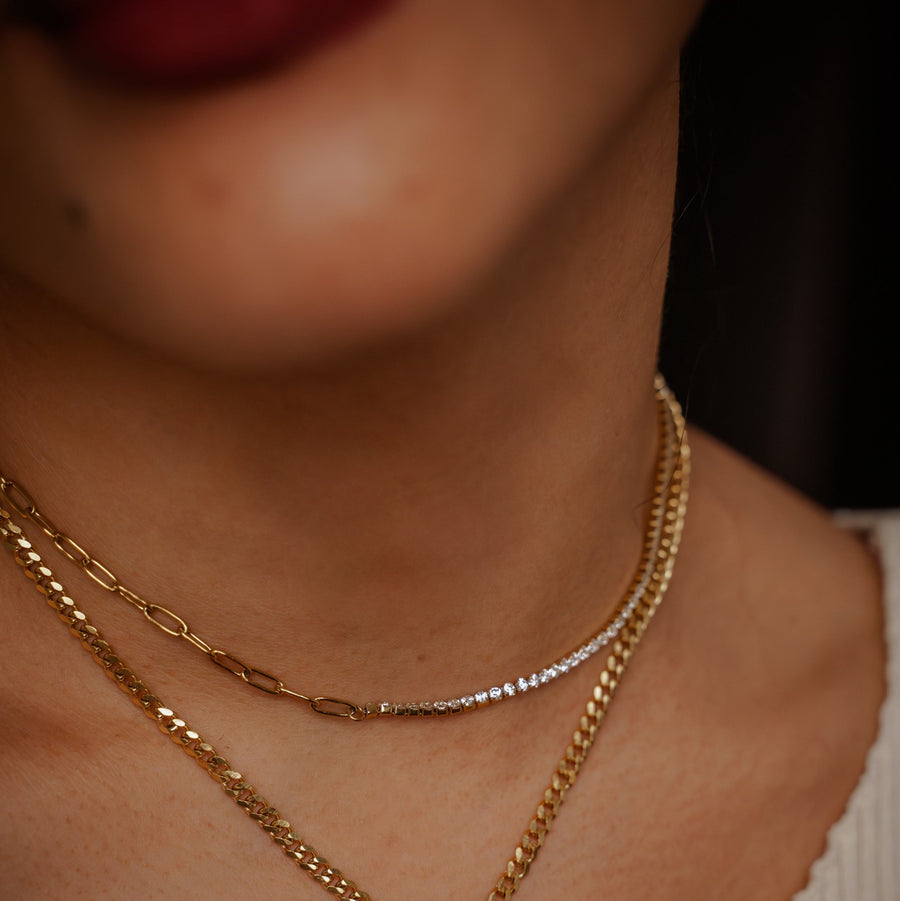 Diamante Link Chain Necklace