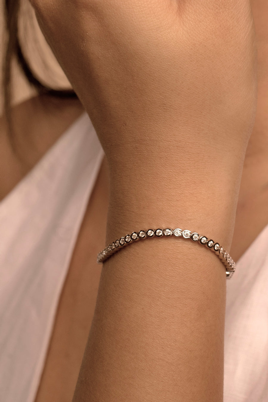 Moissanite Pavé Tennis Bracelet