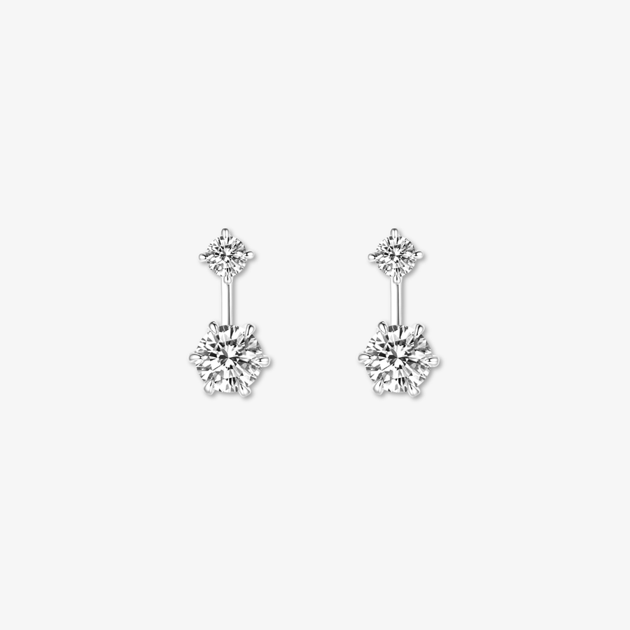 Two-wear Diamond Earrings
