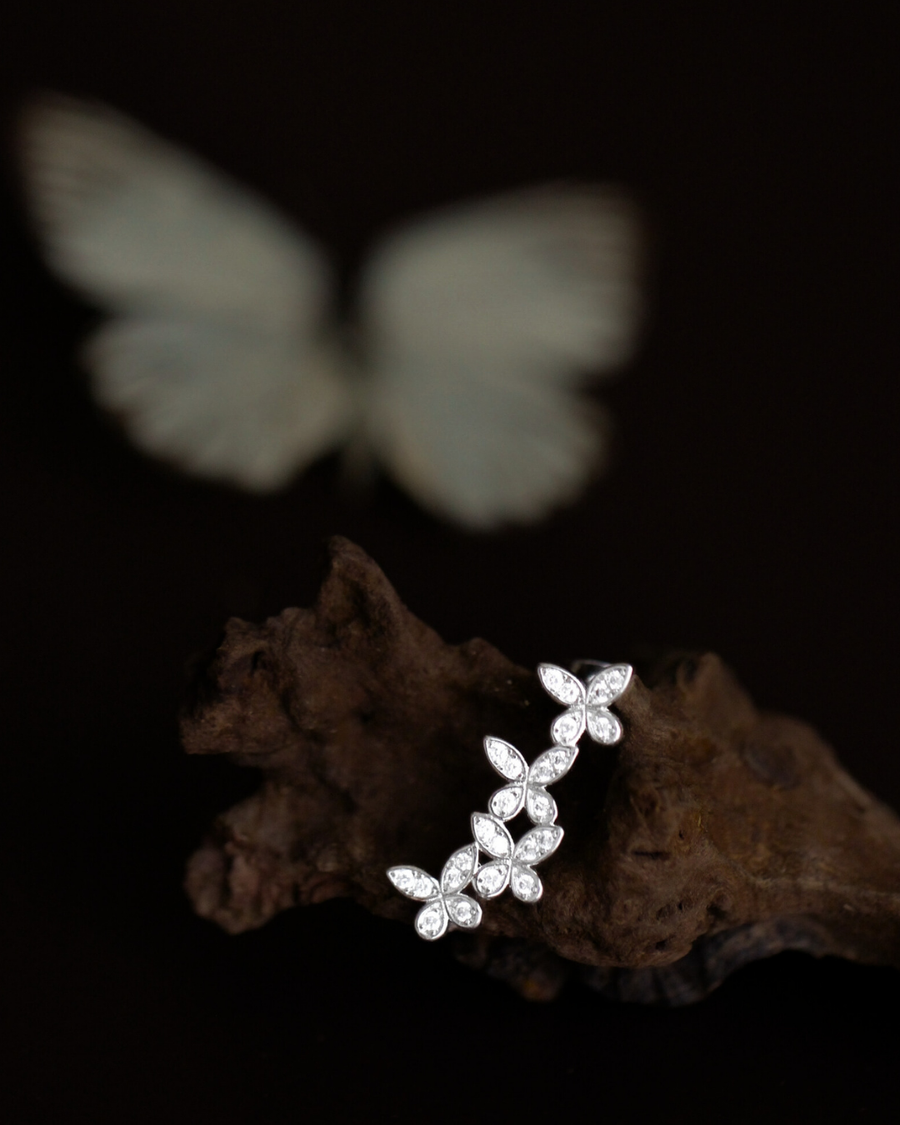 Butterfly Vine Ear Cuff Earrings