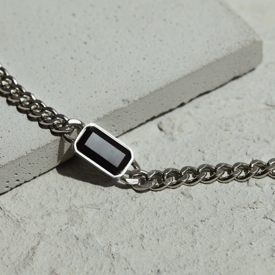 Taylor Onyx Curb Chain Necklace