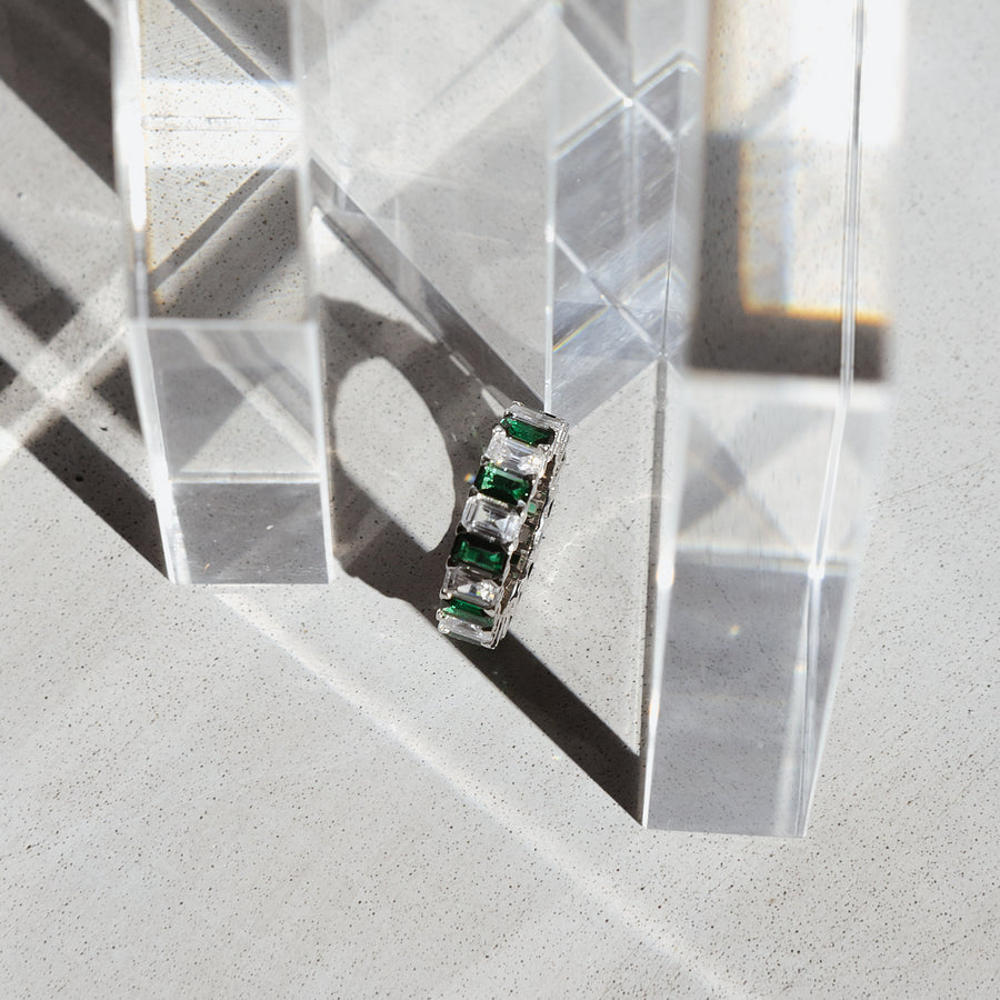 Petite Mix Emerald Eternity Ring